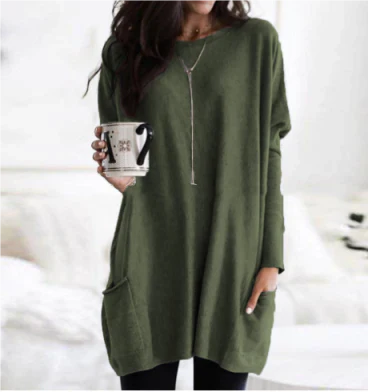 Damen Übergroßes Langarmshirt Pullover | Winter