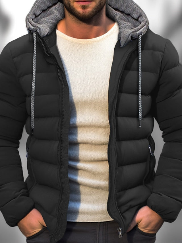 Herren Mit Kapuze Winter Jacke | Reißverschluss