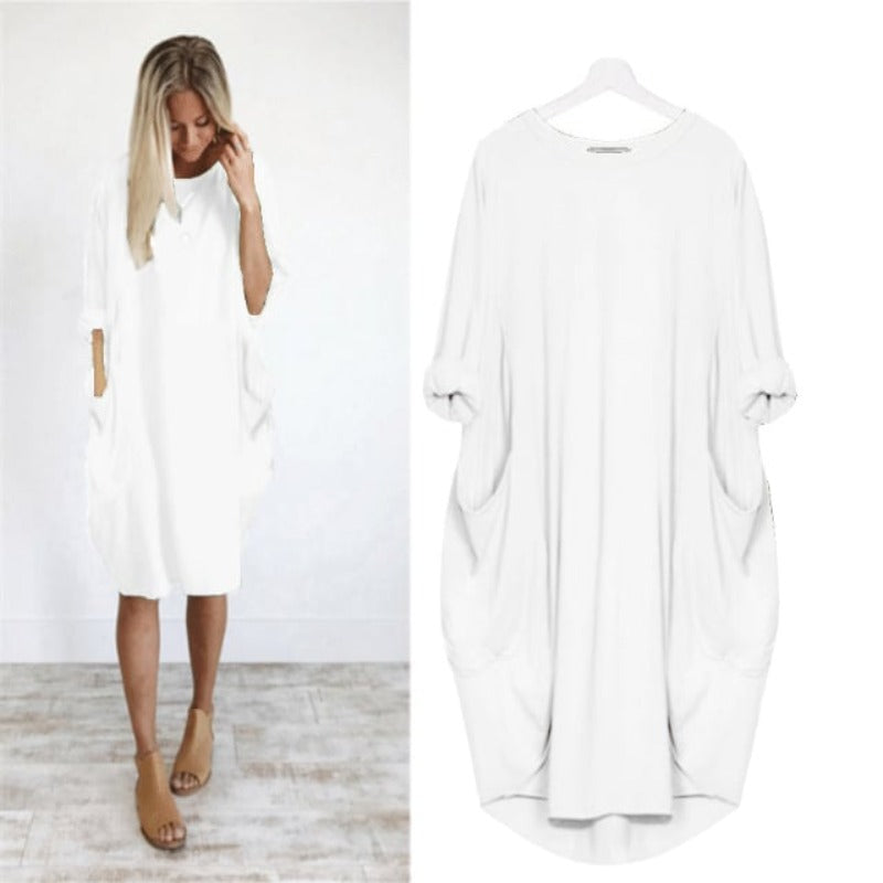 Bequemes Sommerkleid Für Damen Mit Lockerer Passform | Midi