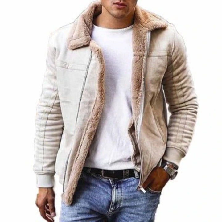 Warme Vintage-Jacke für Herren | Reißverschluss