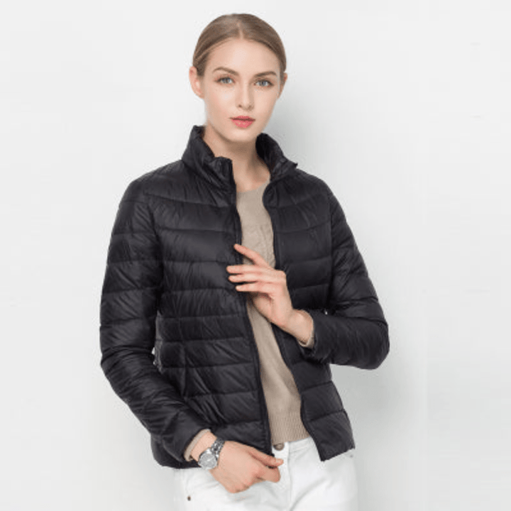 Winter Daunenjacke Damen | Stehkragenausschnitt