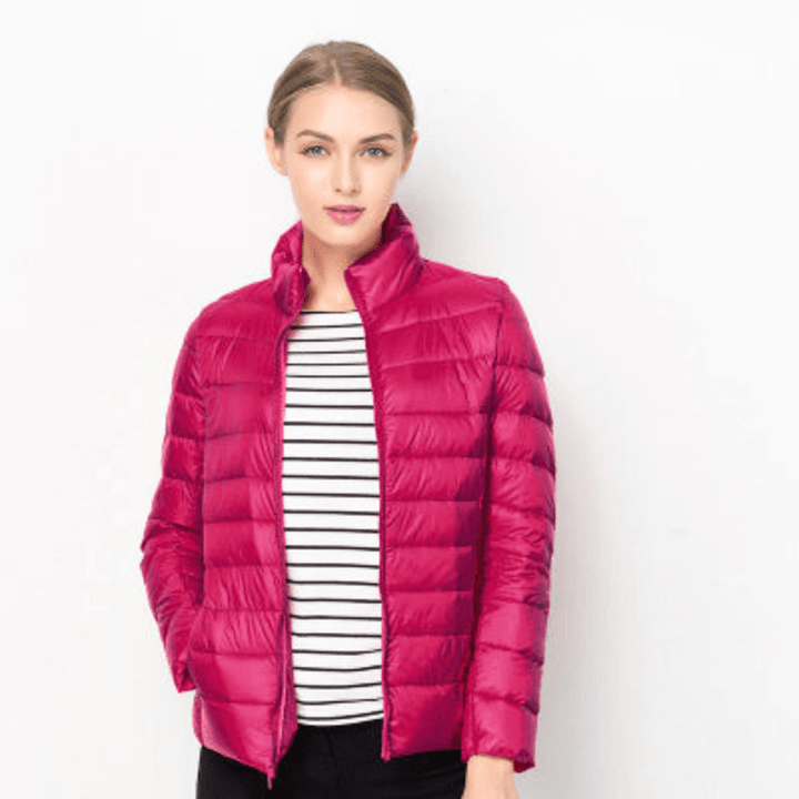 Winter Daunenjacke Damen | Stehkragenausschnitt
