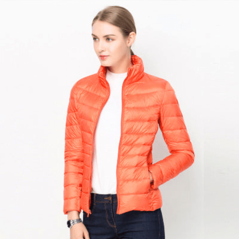 Winter Daunenjacke Damen | Stehkragenausschnitt