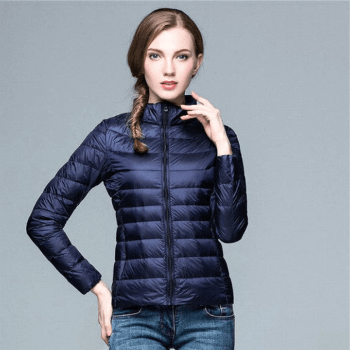 Winter Daunenjacke Damen | Stehkragenausschnitt