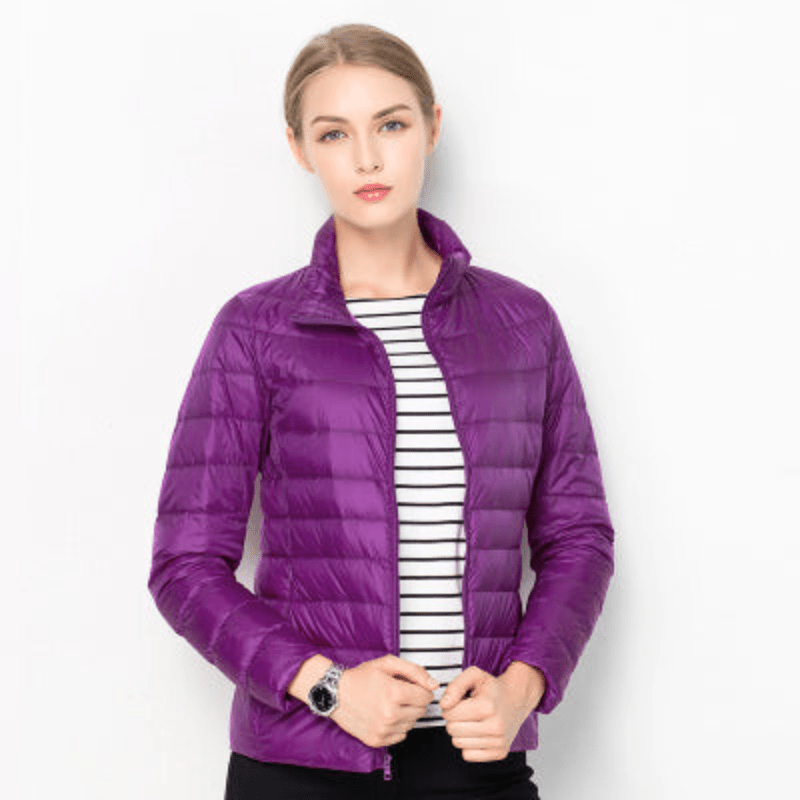 Winter Daunenjacke Damen | Stehkragenausschnitt