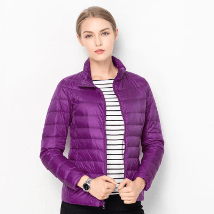 Winter Daunenjacke Damen | Stehkragenausschnitt
