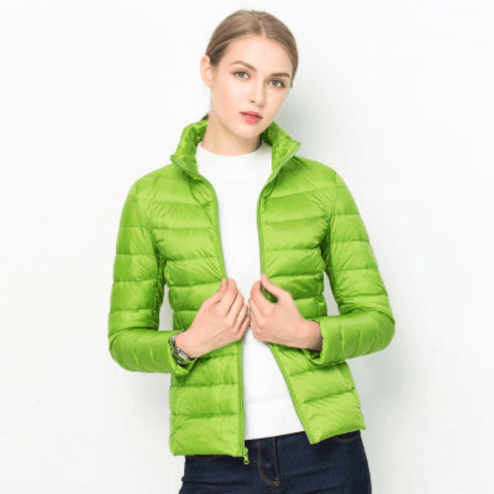 Winter Daunenjacke Damen | Stehkragenausschnitt