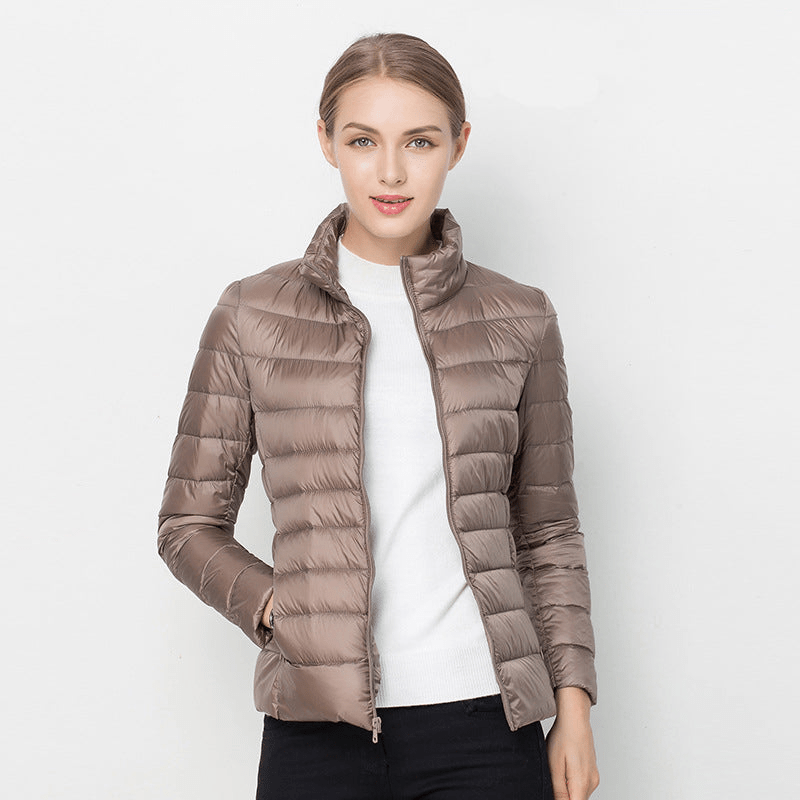 Winter Daunenjacke Damen | Stehkragenausschnitt