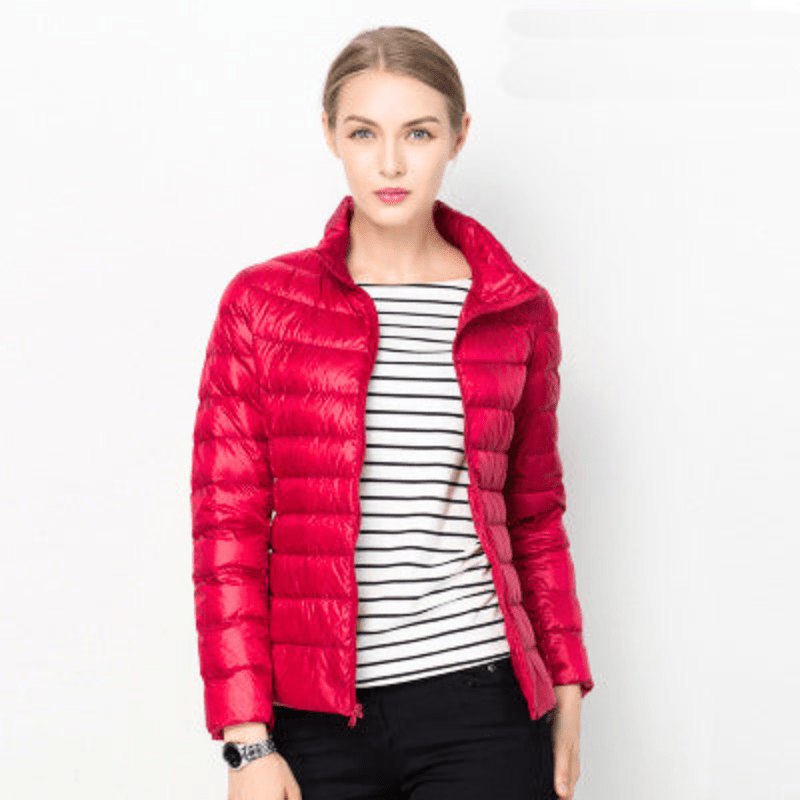 Winter Daunenjacke Damen | Stehkragenausschnitt