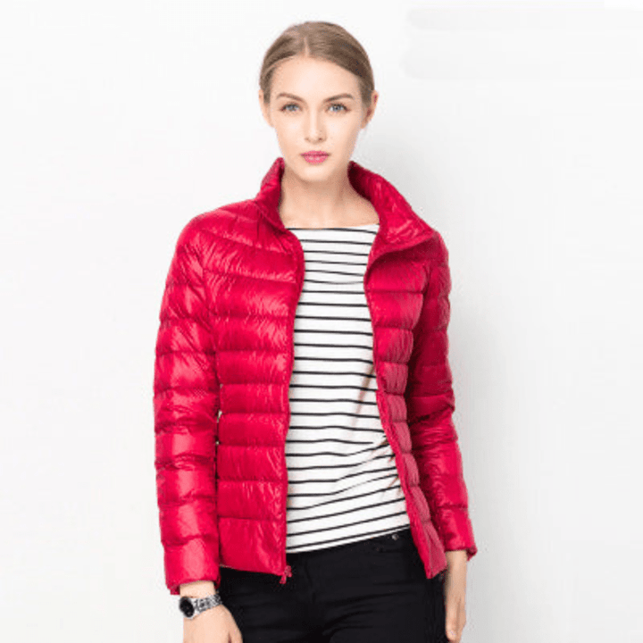 Winter Daunenjacke Damen | Stehkragenausschnitt