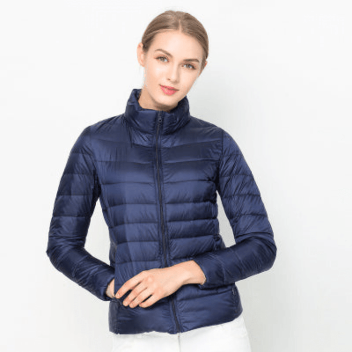 Winter Daunenjacke Damen | Stehkragenausschnitt