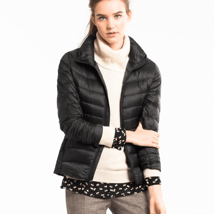 Winter Daunenjacke Damen | Stehkragenausschnitt