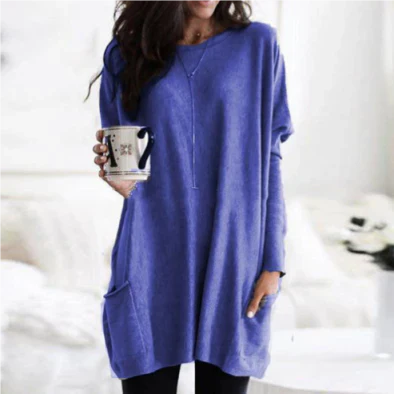 Damen Übergroßes Langarmshirt Pullover | Winter