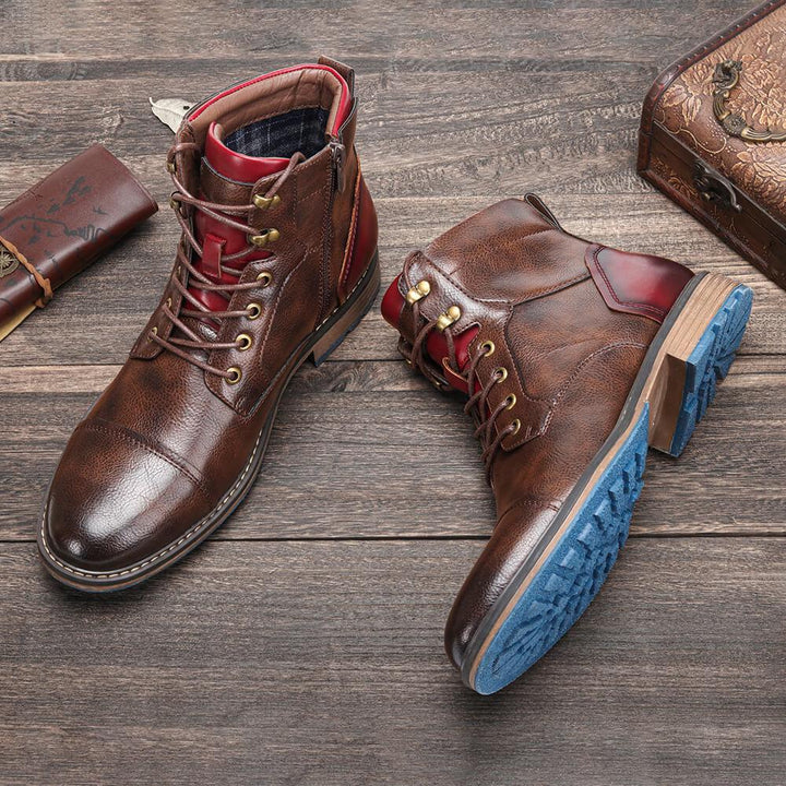 Herren Braun Stiefel | Oxford-Stil