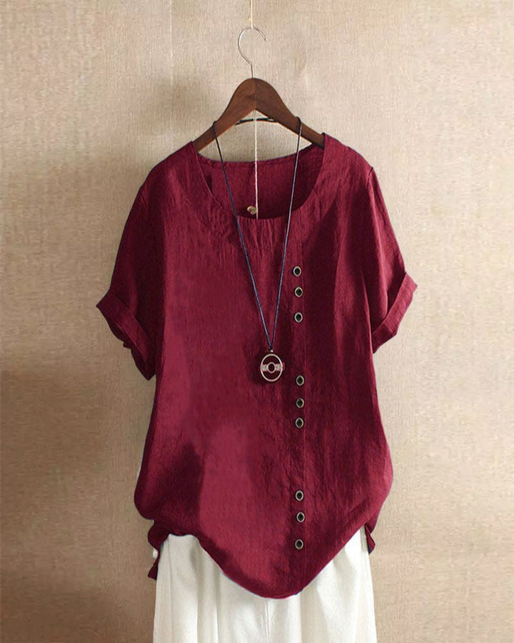 Leichte Sommerbluse für Damen | Kurzarm