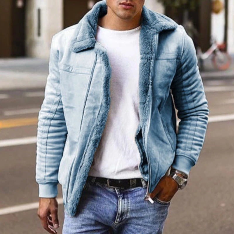 Warme Vintage-Jacke für Herren | Reißverschluss