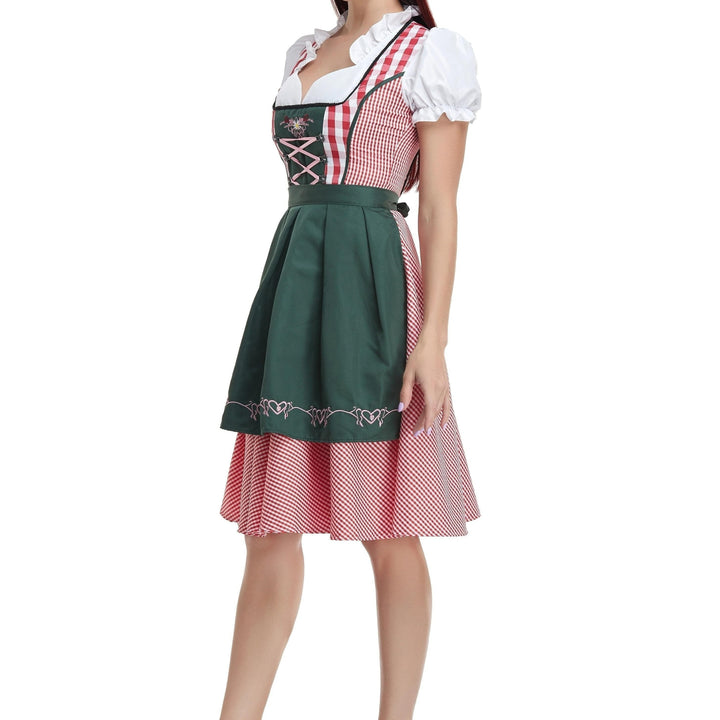 Damen Mode Grün Oktoberfest Dirndl Kleid