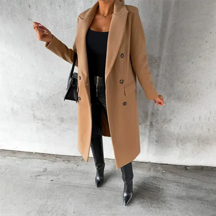 Damen Lange Winter Trench Mantel | Bequeme