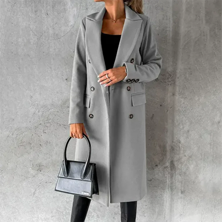 Damen Lange Winter Trench Mantel | Bequeme