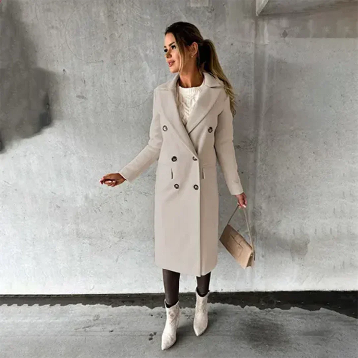 Damen Lange Winter Trench Mantel | Bequeme