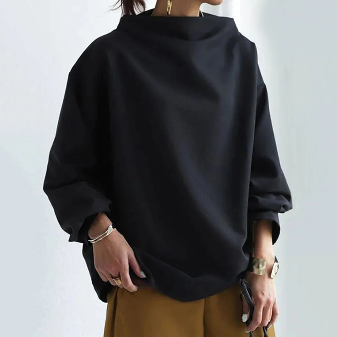 Damen Modisch Rollkragen Pullover | Schwarz
