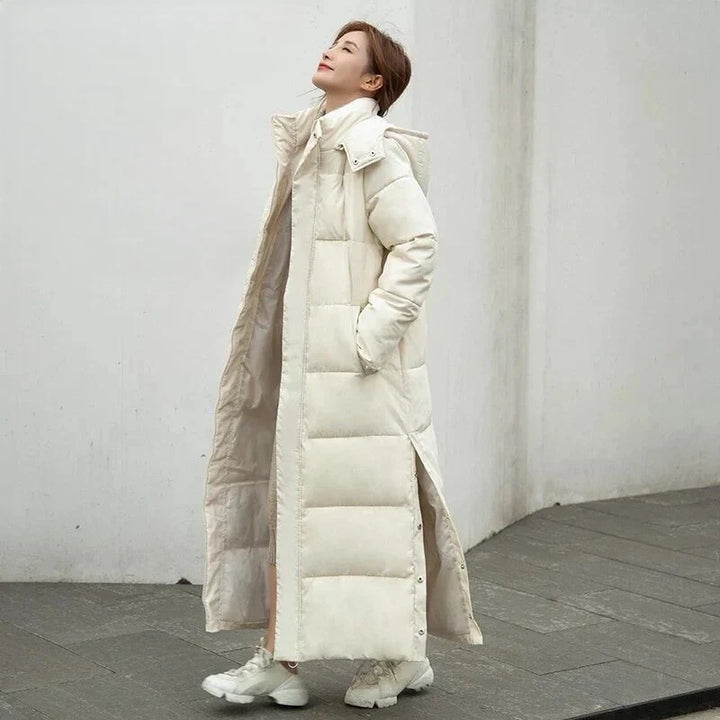 Damen Lang Winterjacke | Mit Kapuze