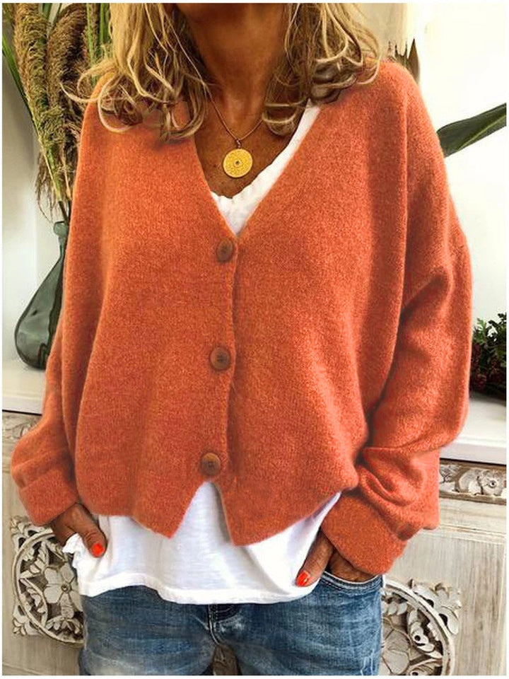 Damen Gemütliche Strickjacke | V-Ausschnitt