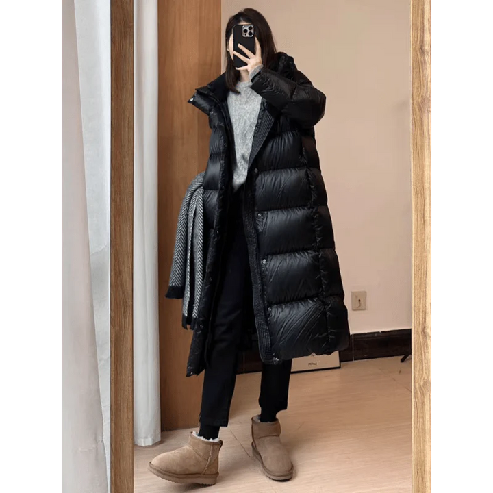 Damen Stilvoll Kapuze Jacke | Lange