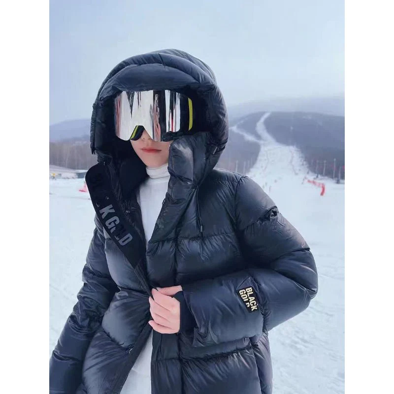 Damen Stilvoll Kapuze Jacke | Lange