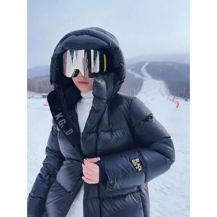 Damen Stilvoll Kapuze Jacke | Lange