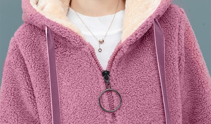 Damen Gemütlich Teddy Jacke | Mittellang