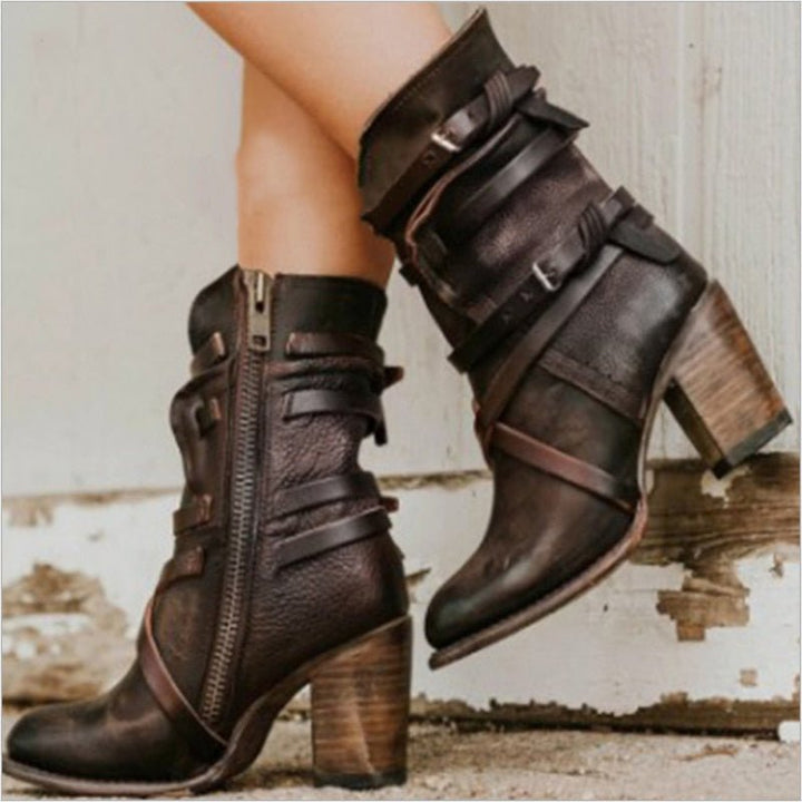 Wadenlang Winterstiefel Damen | Schnallen