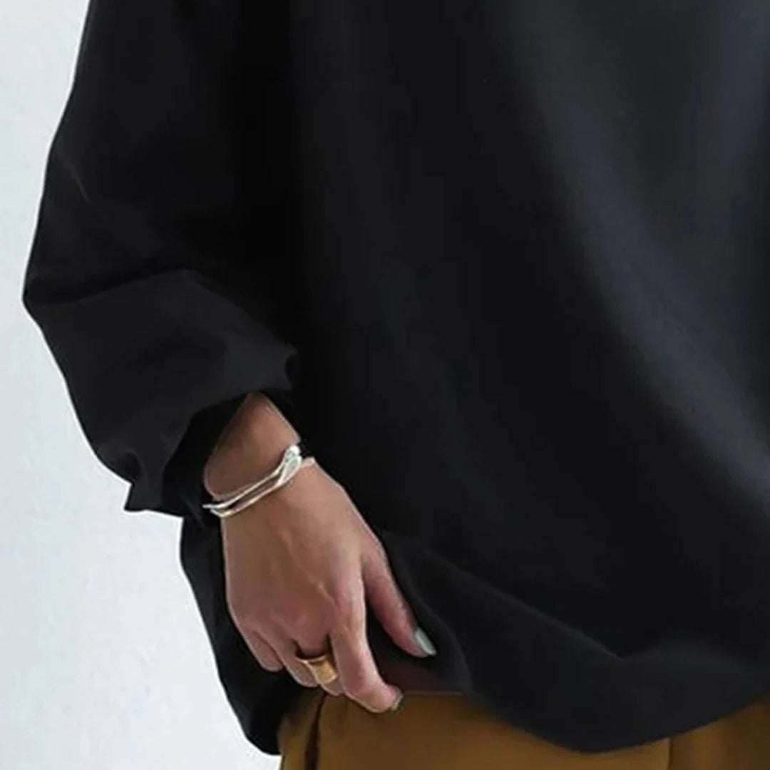 Damen Modisch Rollkragen Pullover | Schwarz