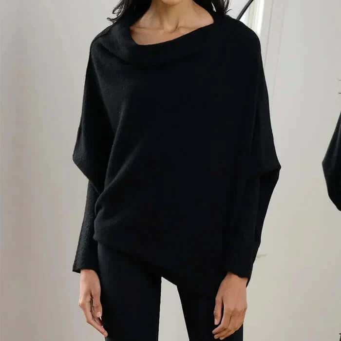 Damen Asymmetrisch Pullover | Langärmeliger