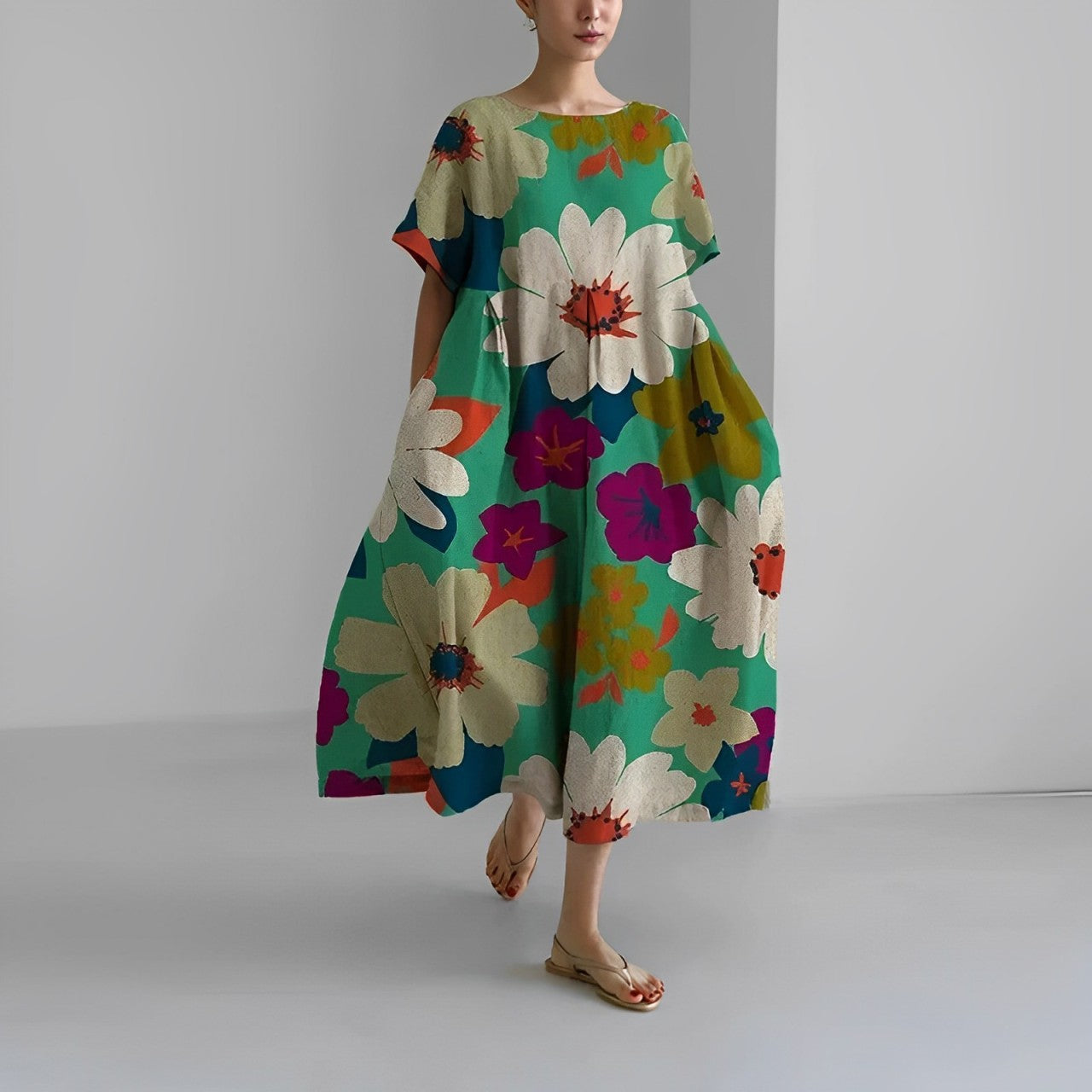 Lockeres Sommerkleid In A Linie Für Damen | Midi