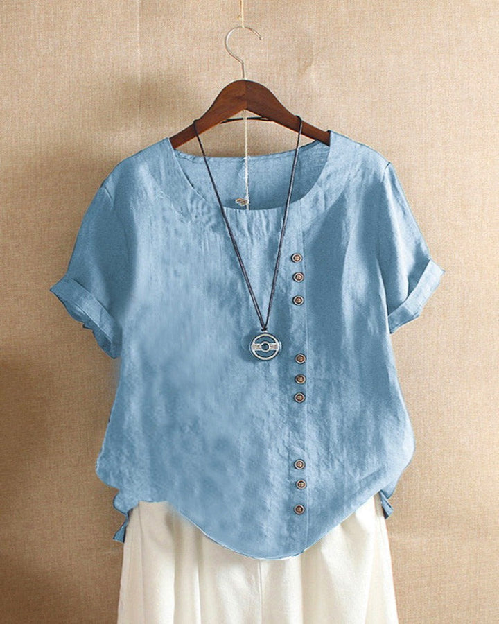 Leichte Sommerbluse für Damen | Kurzarm