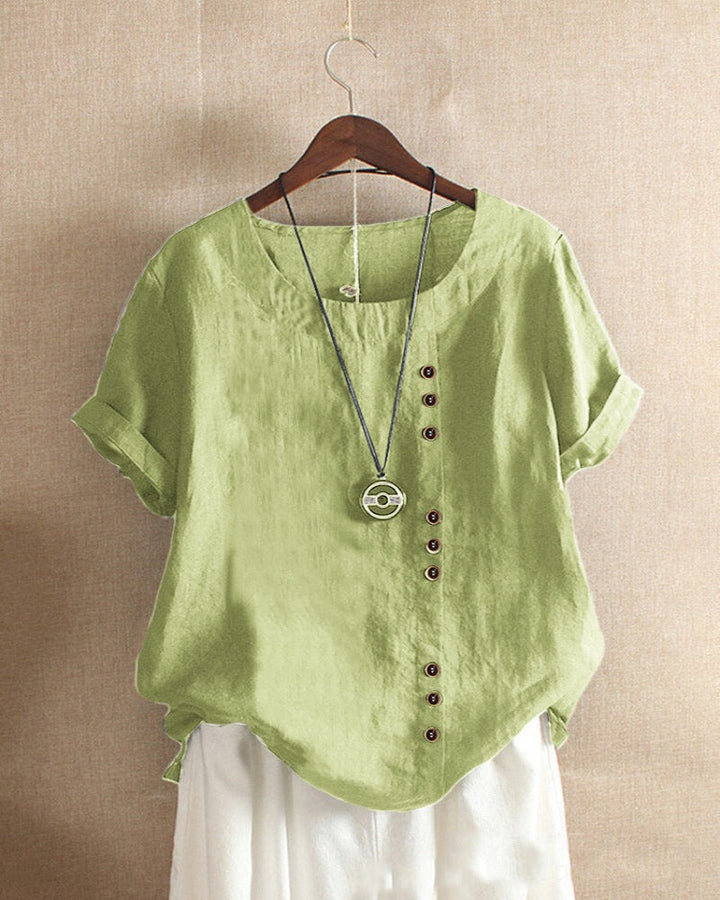Leichte Sommerbluse für Damen | Kurzarm