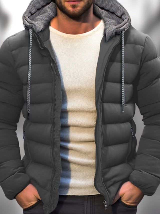 Herren Mit Kapuze Winter Jacke | Reißverschluss