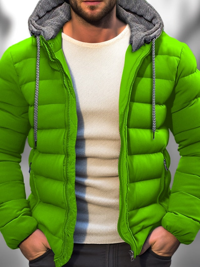 Herren Mit Kapuze Winter Jacke | Reißverschluss
