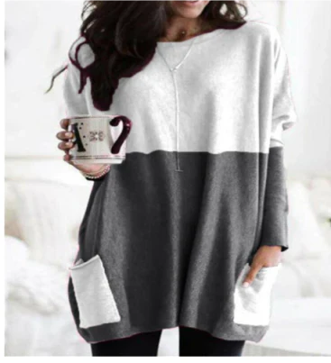 Damen Übergroßes Langarmshirt Pullover | Winter