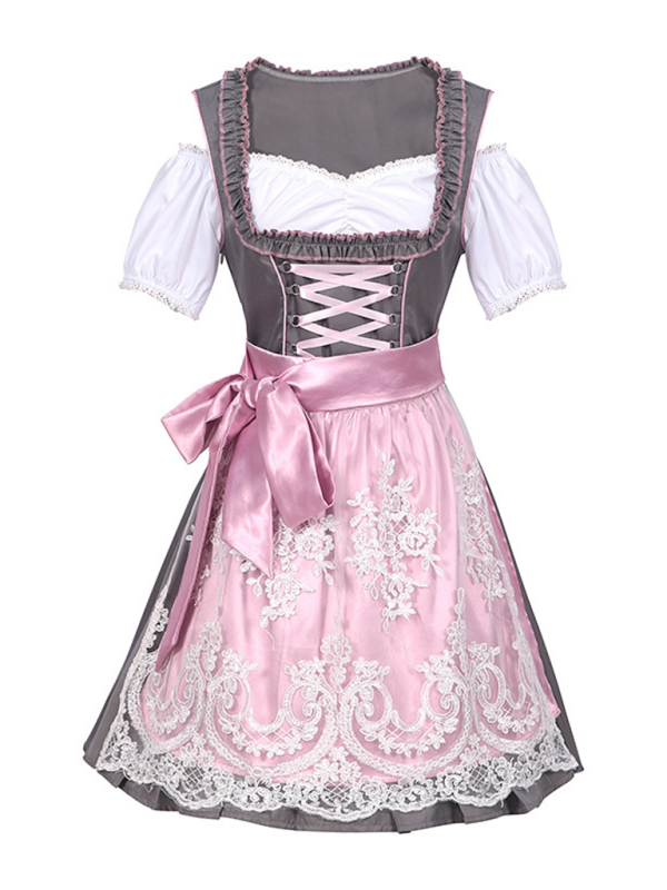 Damen Traditionell Rosa Oktoberfest Kostüm