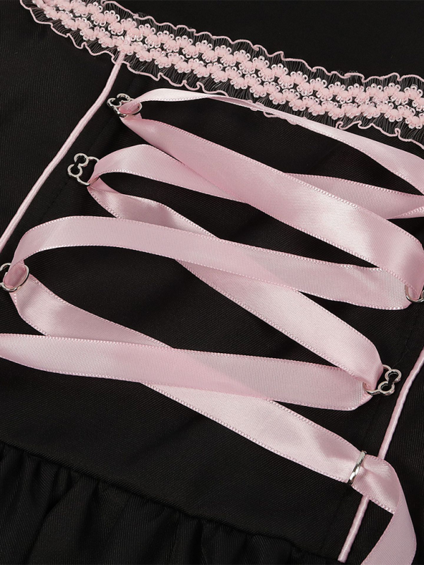 Damen Blumenmuster Schwarz Oktoberfest Tracht
