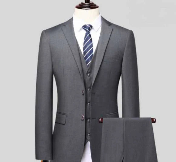 Herren Klassisch Schlanke Passform Hochzeit Gast Anzug Set | 3 Stück