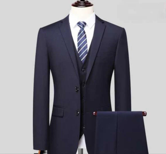 Herren Klassisch Schlanke Passform Hochzeit Gast Anzug Set | 3 Stück