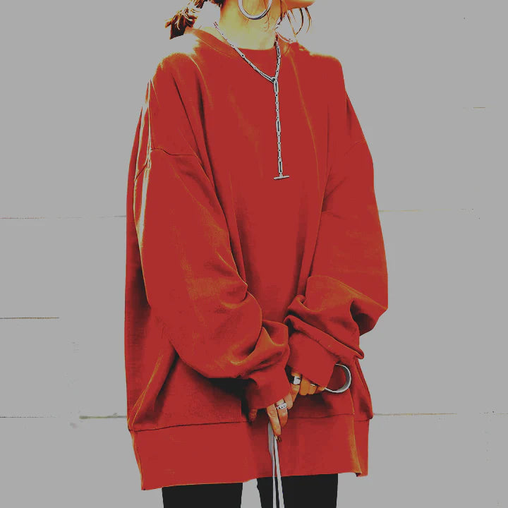 Damen Rundhalsausschnitt Sweatshirts | Übergröße