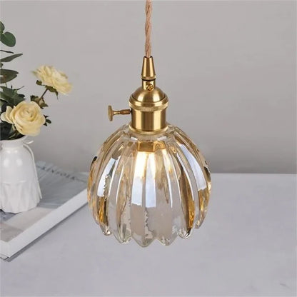 LuxeLights - Retro-Pendelleuchte mit japanischem Blumenmuster