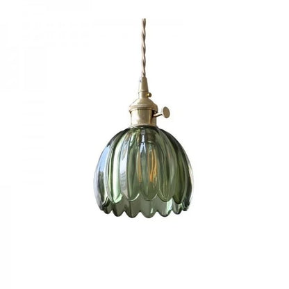 LuxeLights - Retro-Pendelleuchte mit japanischem Blumenmuster