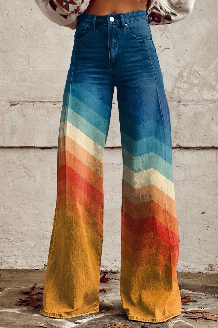 Klassische Denim-Schlaghose mit weiter Passform, perfekt für lässige Outfits.
