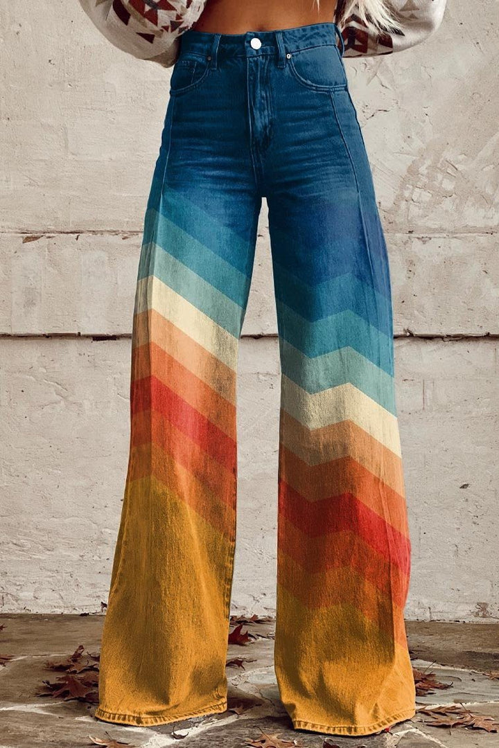 Klassische Denim-Schlaghose mit weiter Passform, perfekt für lässige Outfits.
