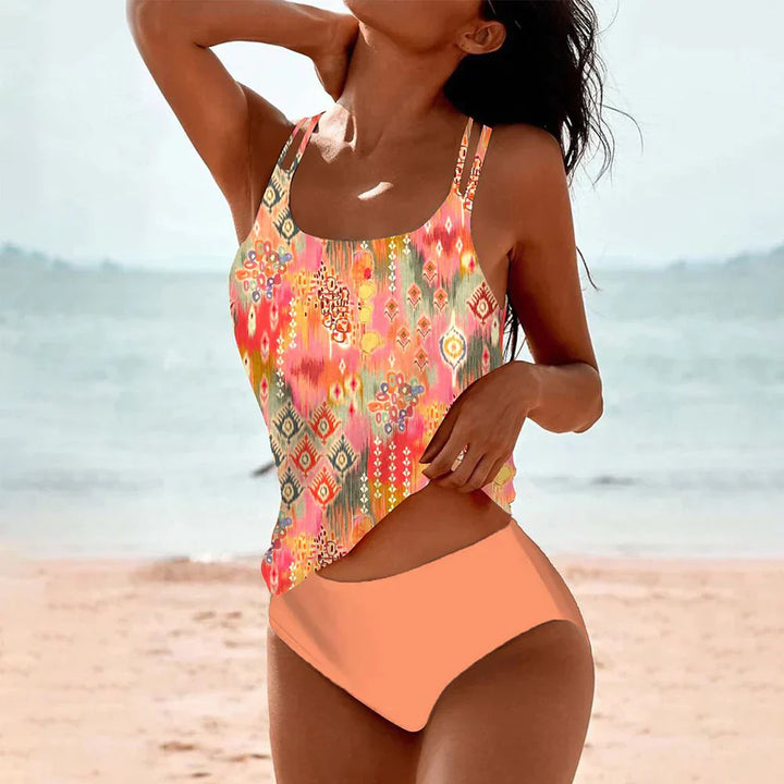 Damen Bedrucktes Tankini-Set | Bademode